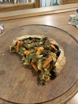 Half eaten tart at Gurupan in Puerto Madryn