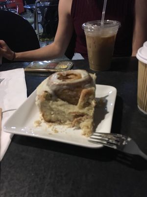 sinfull bakery cinnamon rolls at Black Hole Coffee House in Houston