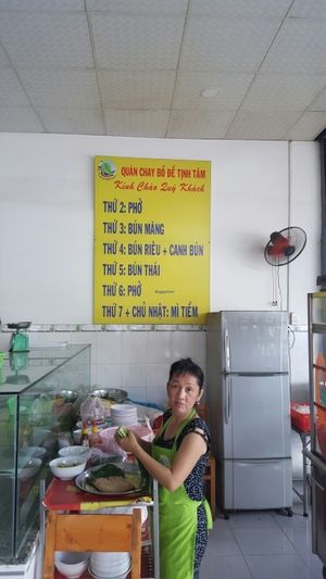 Everyday noodle specials at Bo De Tinh Tam in Ho Chi Minh City