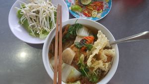 Hu Tieu (rice noodles) -served daily at Bo De Tinh Tam in Ho Chi Minh City