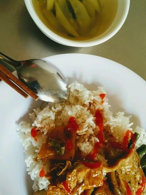 Delicious lunch for 25k, under $1.5 USD.  at Bo De Tinh Tam in Ho Chi Minh City