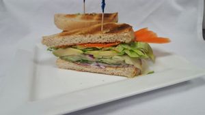 fresh vegan sandwich at Ms. Mary's and Pete Too in Clinton