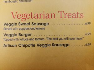 Vegan brands at Johnnie's Dog House in Wilmington