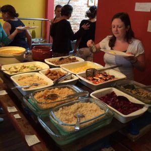 Hot dishes Buffet  at Bioqualitta in Sao Paulo