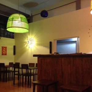 big lamp at Dragon & Phoenix in Chiang Mai