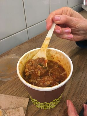 Lentil soup at Nusa Kitchen - Queen Victoria St in London