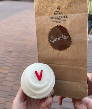 vegan red velvet cupcake   at Sprinkles Cupcakes  in Beverly Hills