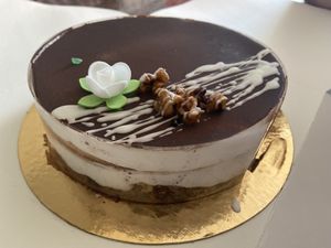Tarta de nata y nueces  at Panaderia Los Manchegos in Valencia