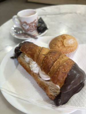 €2.90 for coffee and two pastries  at Panaderia Los Manchegos in Valencia