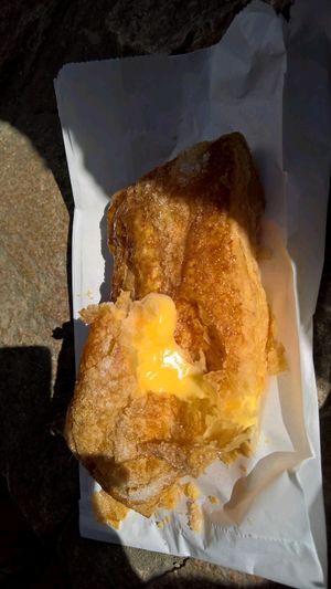 Custard pastry at Panaderia Los Manchegos in Valencia