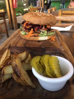 Mako burger! at Marcial by Mako in Cabo San Lucas