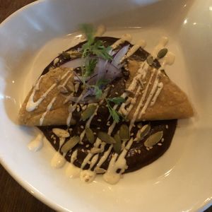 Mole with plantains   at Marcial by Mako in Cabo San Lucas