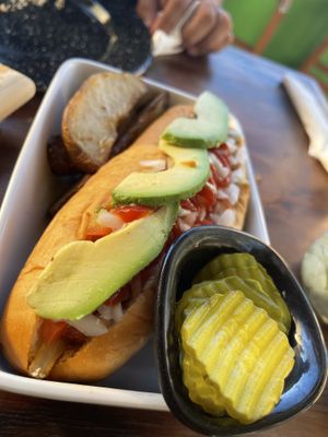 Hot dog at Marcial by Mako in Cabo San Lucas