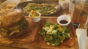 Big Vegan (and vegan sashimi in backround)  at Marcial by Mako in Cabo San Lucas