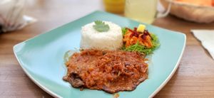 Gluten Mexican bisteck at Marcial by Mako in Cabo San Lucas