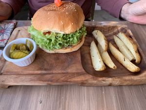 Duda burger from the outside at Marcial by Mako in Cabo San Lucas