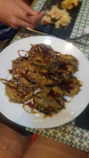 Aubergine in honey (berenjenas en miel)  at Toro Tapas in Ronda