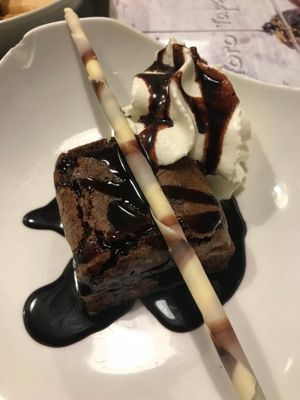 Brownie with Ice Cream at Toro Tapas in Ronda