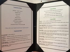 ask for this vegetarian and vegan menu at Midtown Sushi in Sacramento