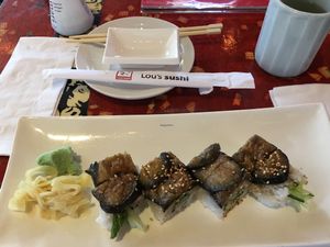 Vegan #1 with eggplant at Midtown Sushi in Sacramento