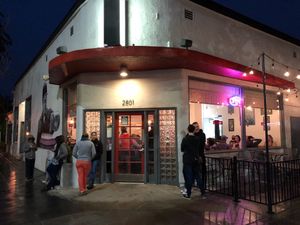 Waiting for a table on P Street.  at Midtown Sushi in Sacramento