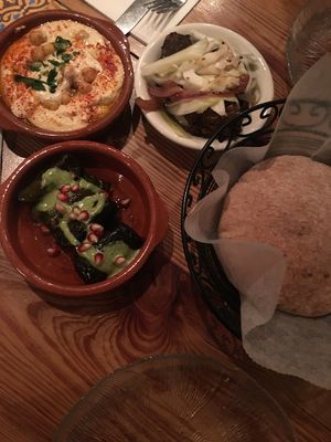 Hummus, falafel & dolmas at Hummus Kitchen in New York City
