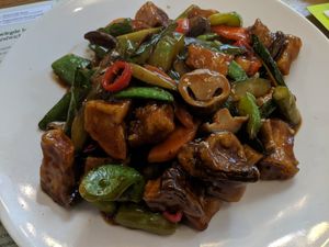 Mushroom gong bao at De Kade in Rotterdam