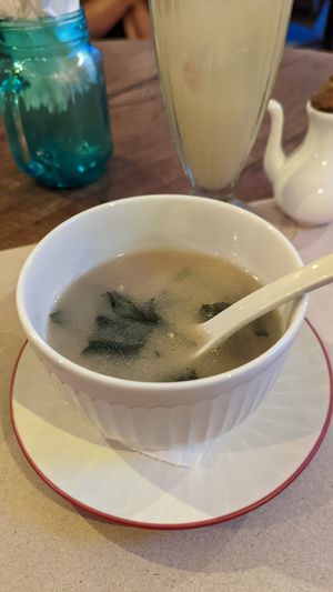 Miso soup at Happy Banana in 