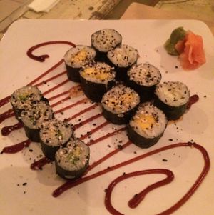 avocado, cucumber, mango maki  at Happy Banana in 
