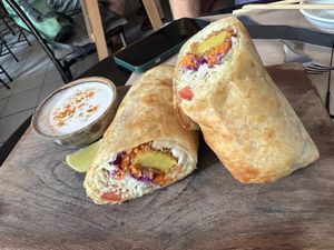 Katsu tofu wrap  at Happy Banana in 