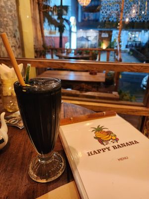Charcoal lemonade at Happy Banana in 