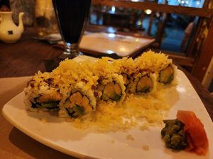 Jackfruit sushi roll at Happy Banana in 