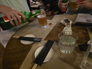 huge bintang bottle!  at Happy Banana in 