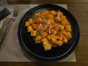 gnoocchi, specify vegan at Happy Banana in 