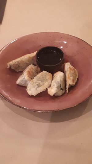 Vegetable gyoza at Happy Banana in 