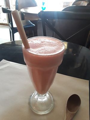 Rejuvenating juice. Coconut, watermelon, mint at Happy Banana in 