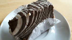 zebra cake  at Go Vegan in Innsbruck