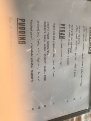 Vegan options on menu  at Coco's Cantina in Auckland