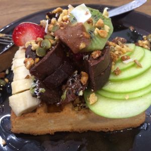 waffles at Mama-P in Charlestown