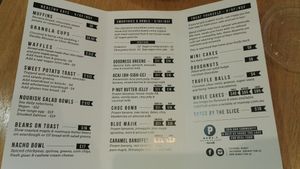 menu  at Mama-P in Charlestown