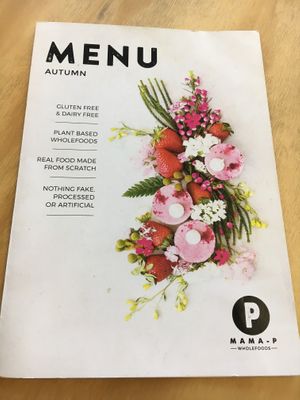 Menu June 2019 at Mama-P in Charlestown