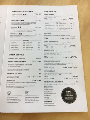 Menu June 2019 at Mama-P in Charlestown