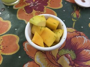 Dessert - Only fruits :( at Vege Tao in Sao Paulo