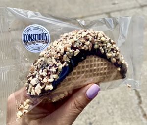 Ice cream taco! at Conscious Creamery in Sacramento