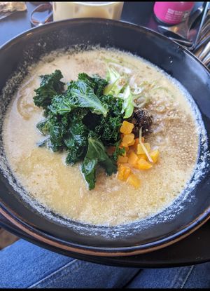 Tan tan ramen at The Workshop Vegetarian Cafe in North Vancouver