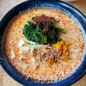 Spicey Tan Tan Ranen at The Workshop Vegetarian Cafe in North Vancouver