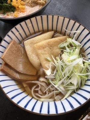 Kansai style udon   at The Workshop Vegetarian Cafe in North Vancouver