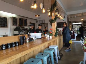 Bar at The Workshop Vegetarian Cafe in North Vancouver