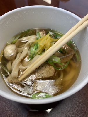Udon Noodle at The Workshop Vegetarian Cafe in North Vancouver