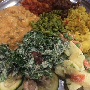 Plate-O-delicious  at OM Vegan Kitchen in Surry Hills